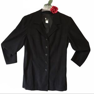 JACKET BLACK JACQUARD FIRST OPTION TOO 14/16W GOTHCORE DARK ACADEMIA NWOT